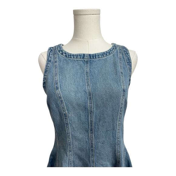 $148 NWT Madewell Circle Mini Dress Women's Size Small Airy Denim Edition NV344 - Picture 2 of 8